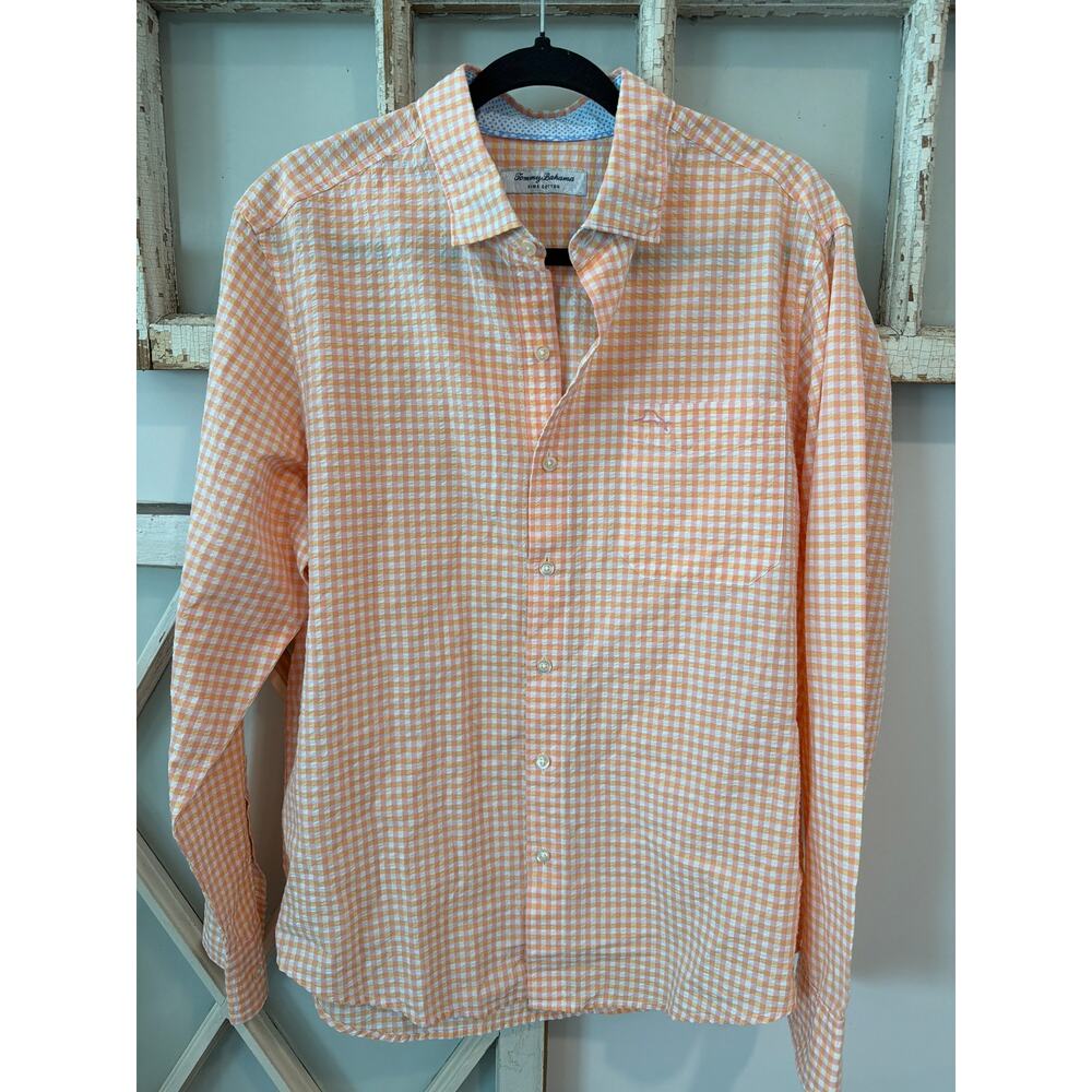 Tommy Bahama size medium men’s puma cotton button down shirt